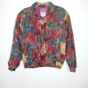Vintage Details Sportswear silk jacket size medium